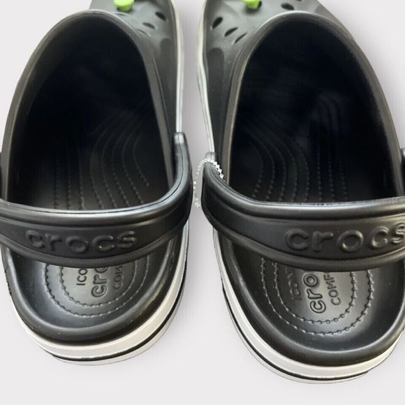 Crocs 205089 066 Men's Size 11 Black & White Bayaband Slip On Clogs - Picture 4 of 5